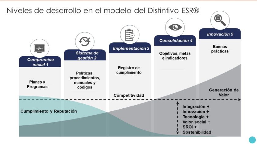 Niveles de desarrollo en el modelo del distintivo de empresa socialmente responsable